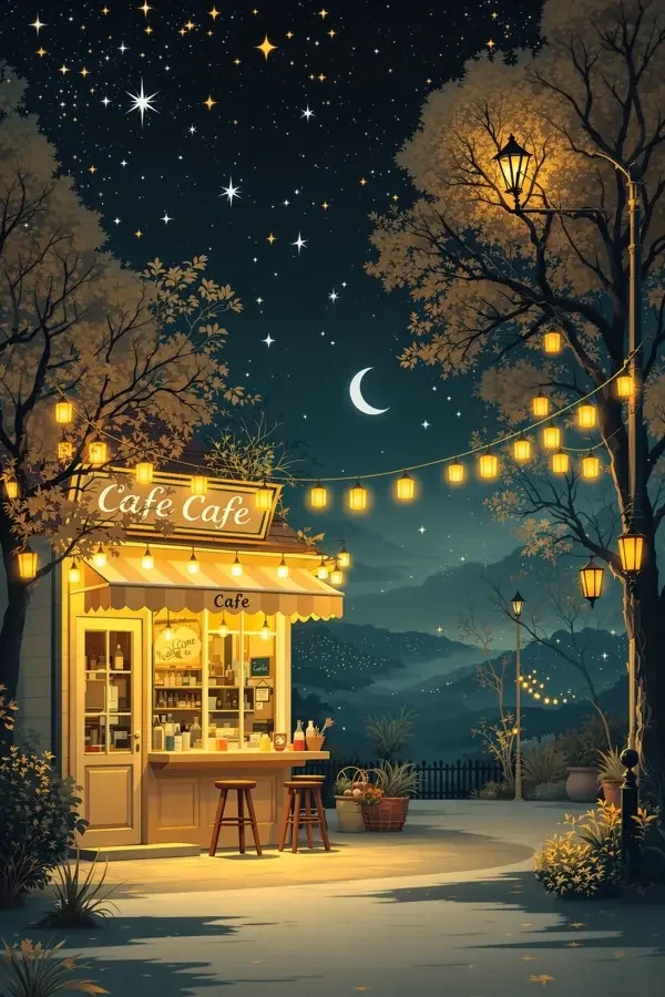星夜咖啡馆 高清海报 - 木鱼影院